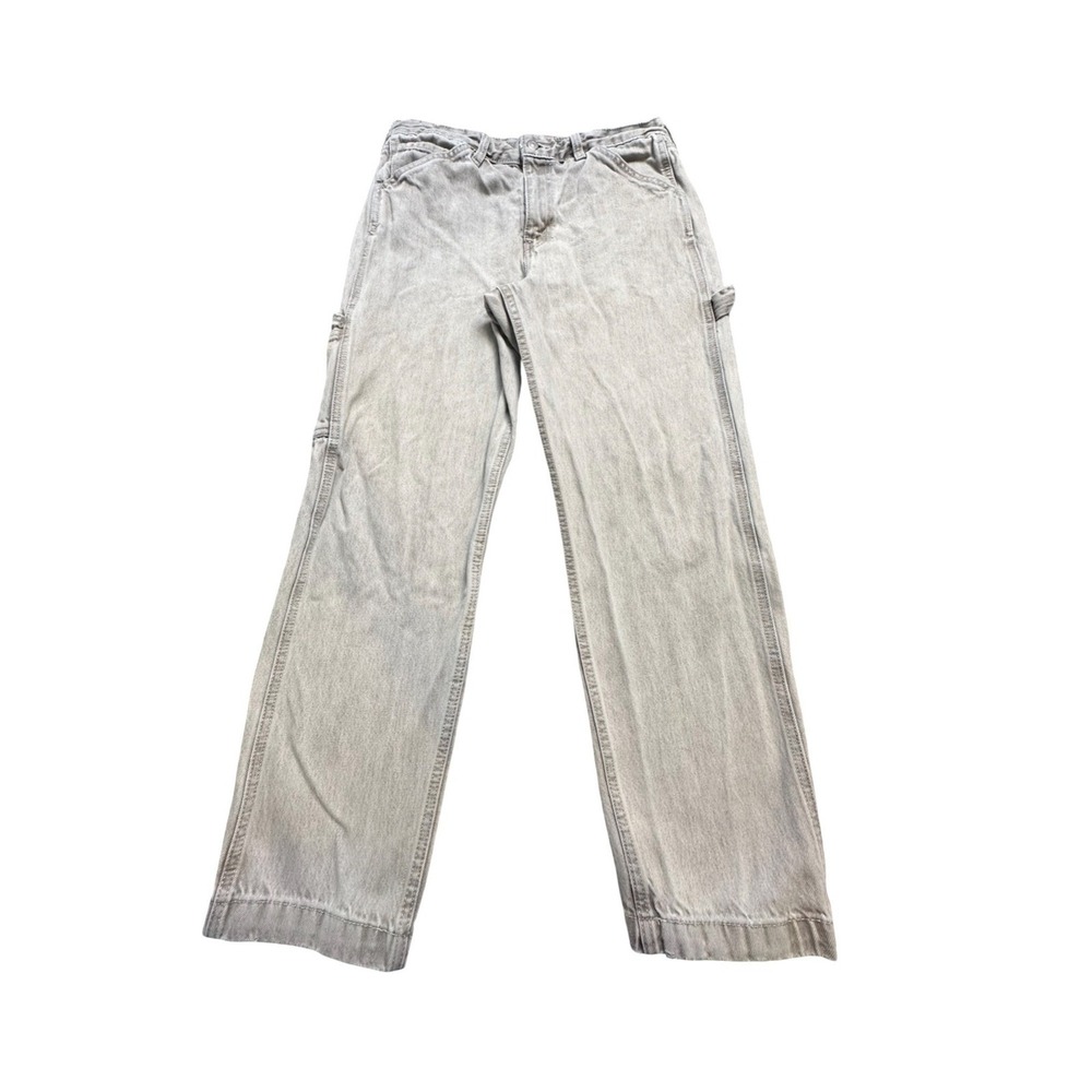 Levis Carpenter Pants Mens 32x28 Grey Utility Relaxed Wide Leg Cotton Western